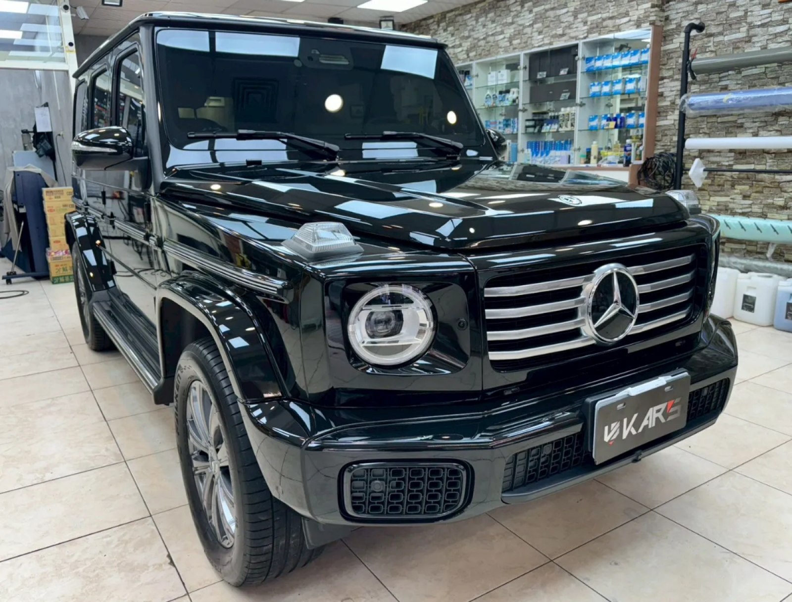 黑色 G-Class 全車包膜完成正面實拍