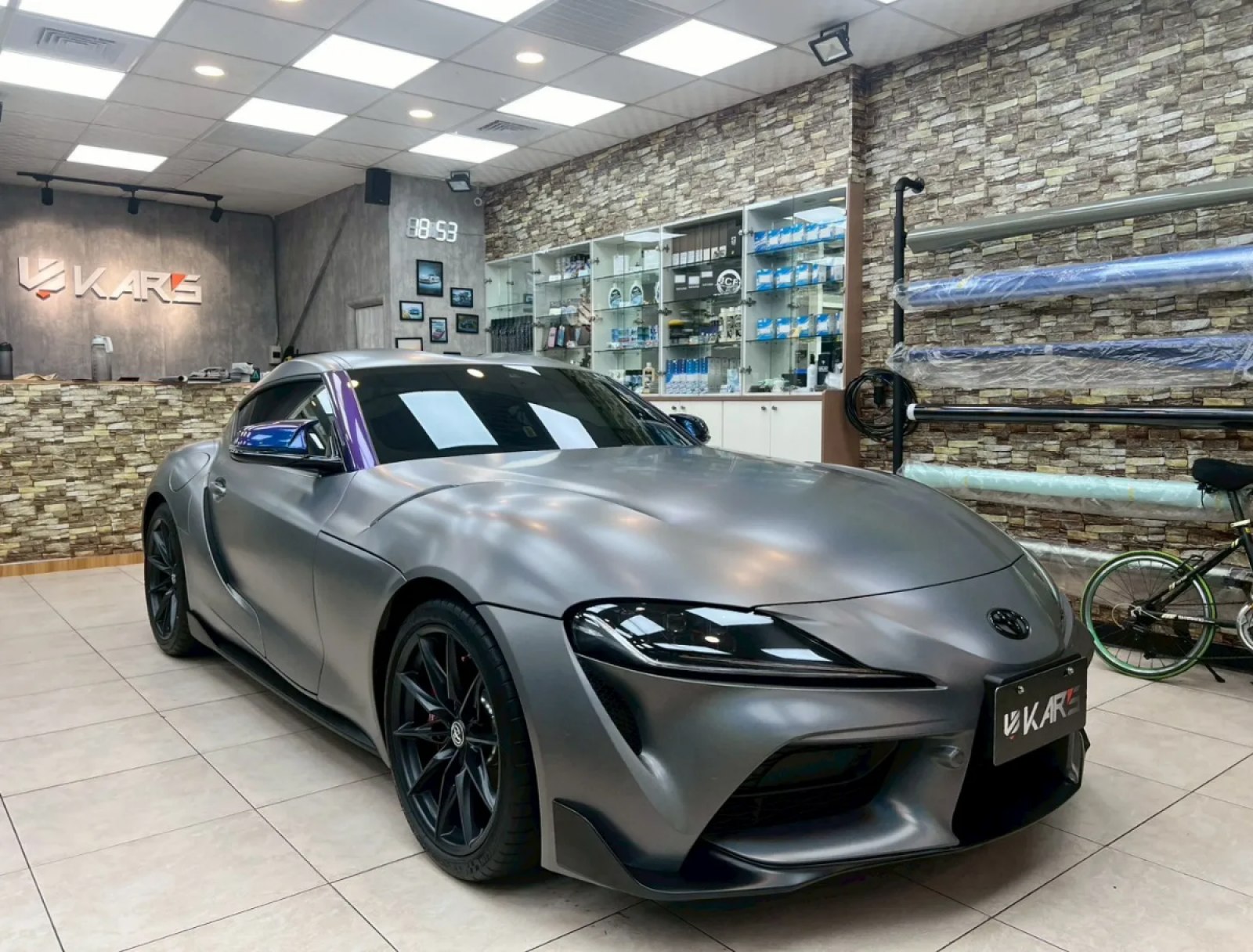 Toyota Supra 消光灰全車改色膜實拍